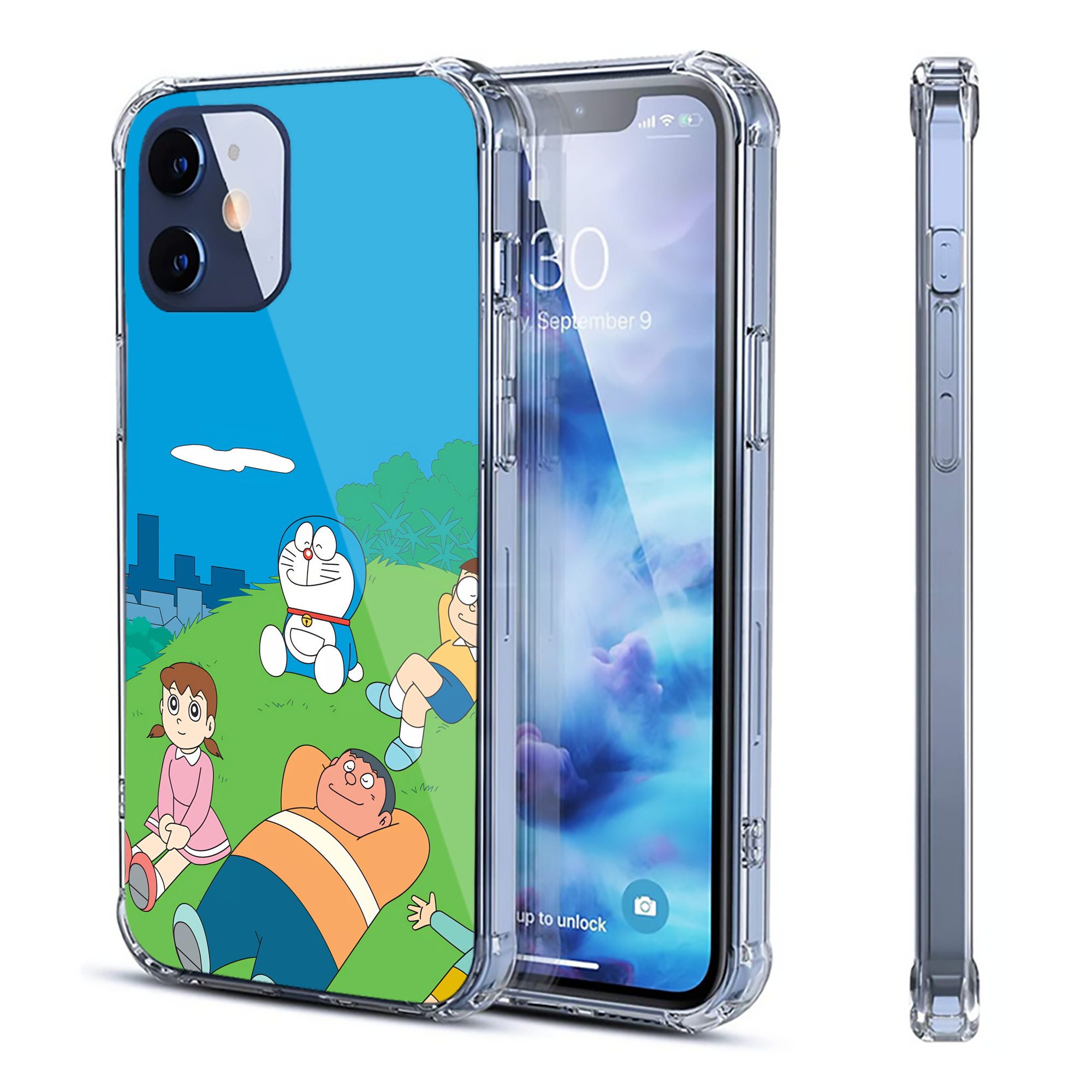 （画像用） ドラえもん Doraemon 【iPhone 12シリーズ対応】透明スマホケース（クリアソフトケース）